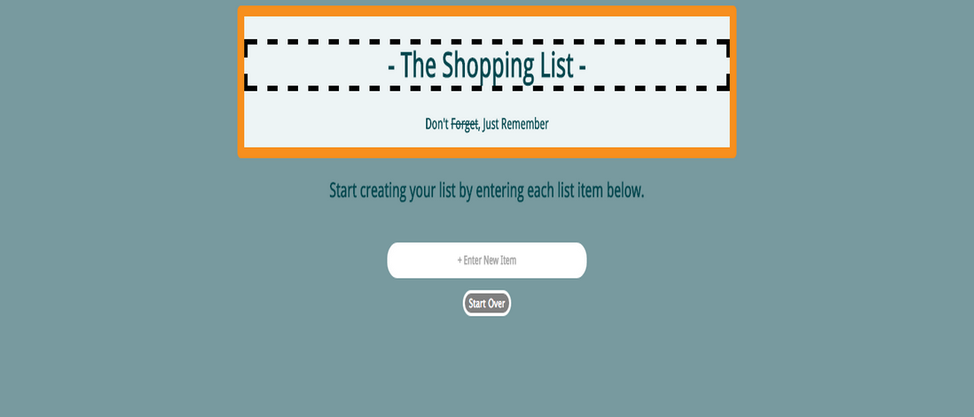 The Shopping List